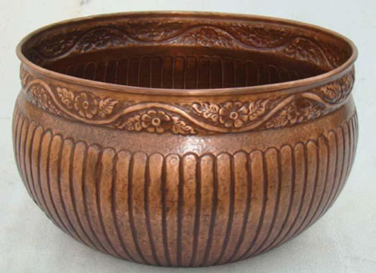Floral Copper Planter